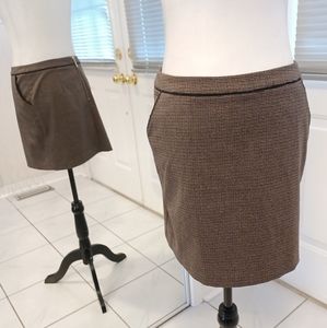 4/$80 Brown Plaid Skirt - Size 6